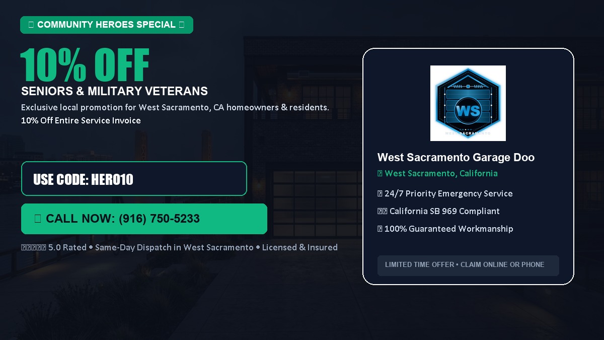 10% OFF Senior Citizens (65+) & Military / Veteran Community Discount in West Sacramento, CA